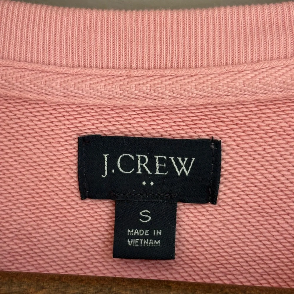 J. Crew Mens Crew Neck Sweatshirt Light Pink Size S